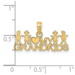 Load image into Gallery viewer, 14K Yellow Gold I Love My Grandkids Charm Pendants
