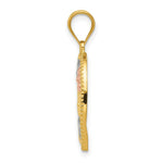 Load image into Gallery viewer, 14K Yellow Gold Tricolor MOM &amp; Flowers Pendant
