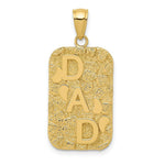 Load image into Gallery viewer, 14K Yellow Gold Nugget DAD Dogtag Charm
