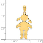 Load image into Gallery viewer, 14K Yellow Gold Flat Engravable Girl Charm
