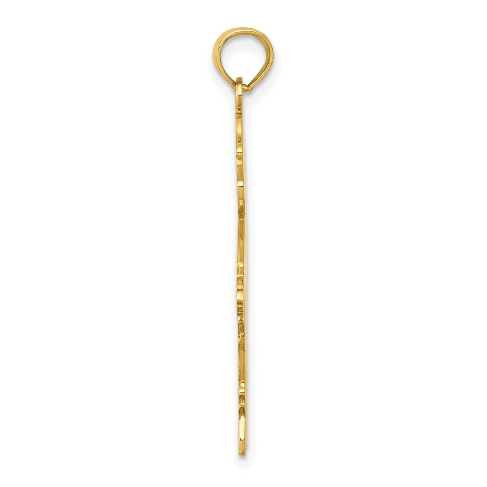 14K Yellow Gold Flat Engravable Boy Charm