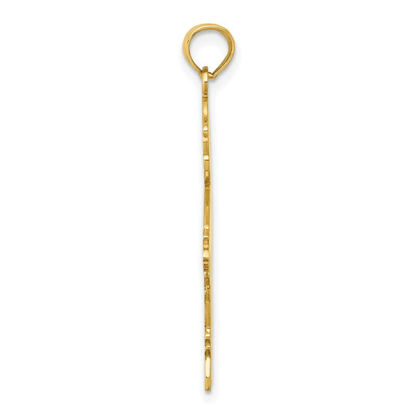 14K Yellow Gold Flat Engravable Boy Charm
