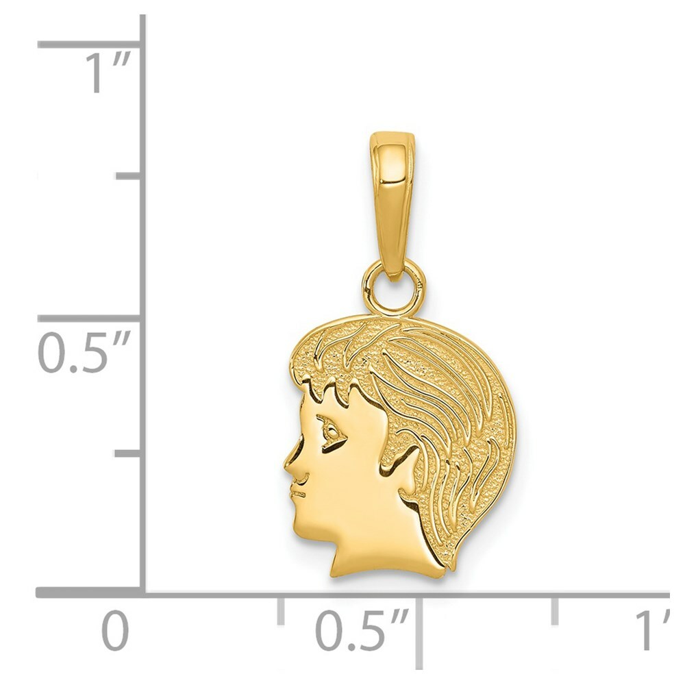 14K Yellow Gold boy Charm 18mm length