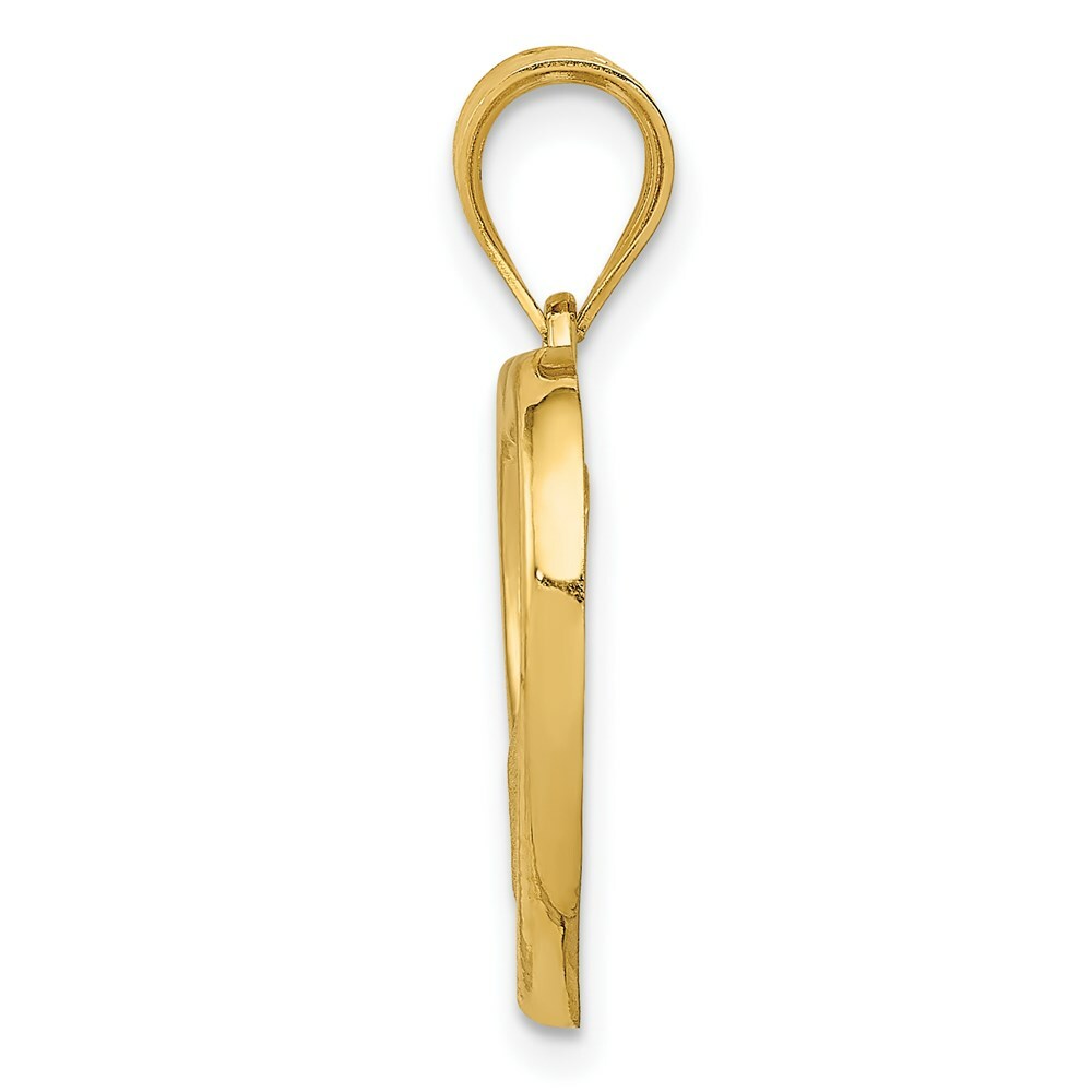 14K Yellow Gold Mom/Baby Heart Charm