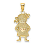 Load image into Gallery viewer, 14K Yellow Gold &amp; Rhodium Girl Pendant
