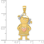 Load image into Gallery viewer, 14K Yellow Gold &amp; Rhodium Girl Pendant
