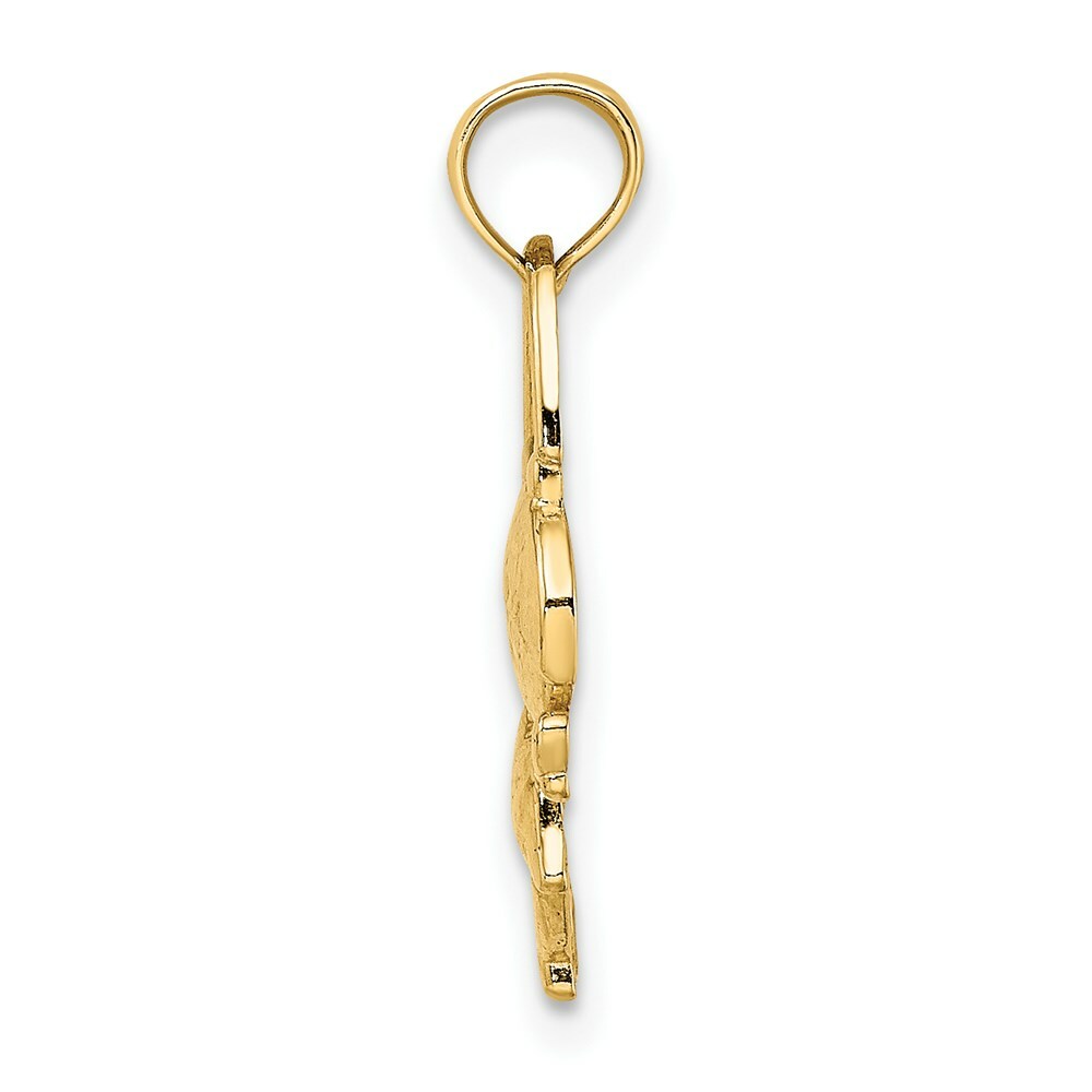 14K Yellow Gold Girl With Jump Rope Charm Pendant