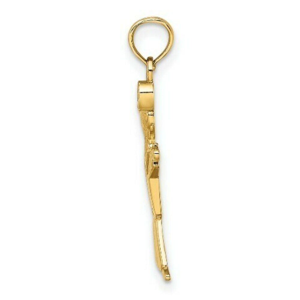 14K Yellow Gold Polished Full Body Boy Charm Pendant