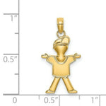 Load image into Gallery viewer, 14K Yellow Gold Polished Full Body Boy Charm Pendant
