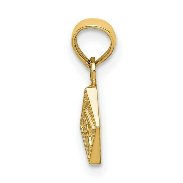 14K Yellow Gold Baby Block Charm Pendant