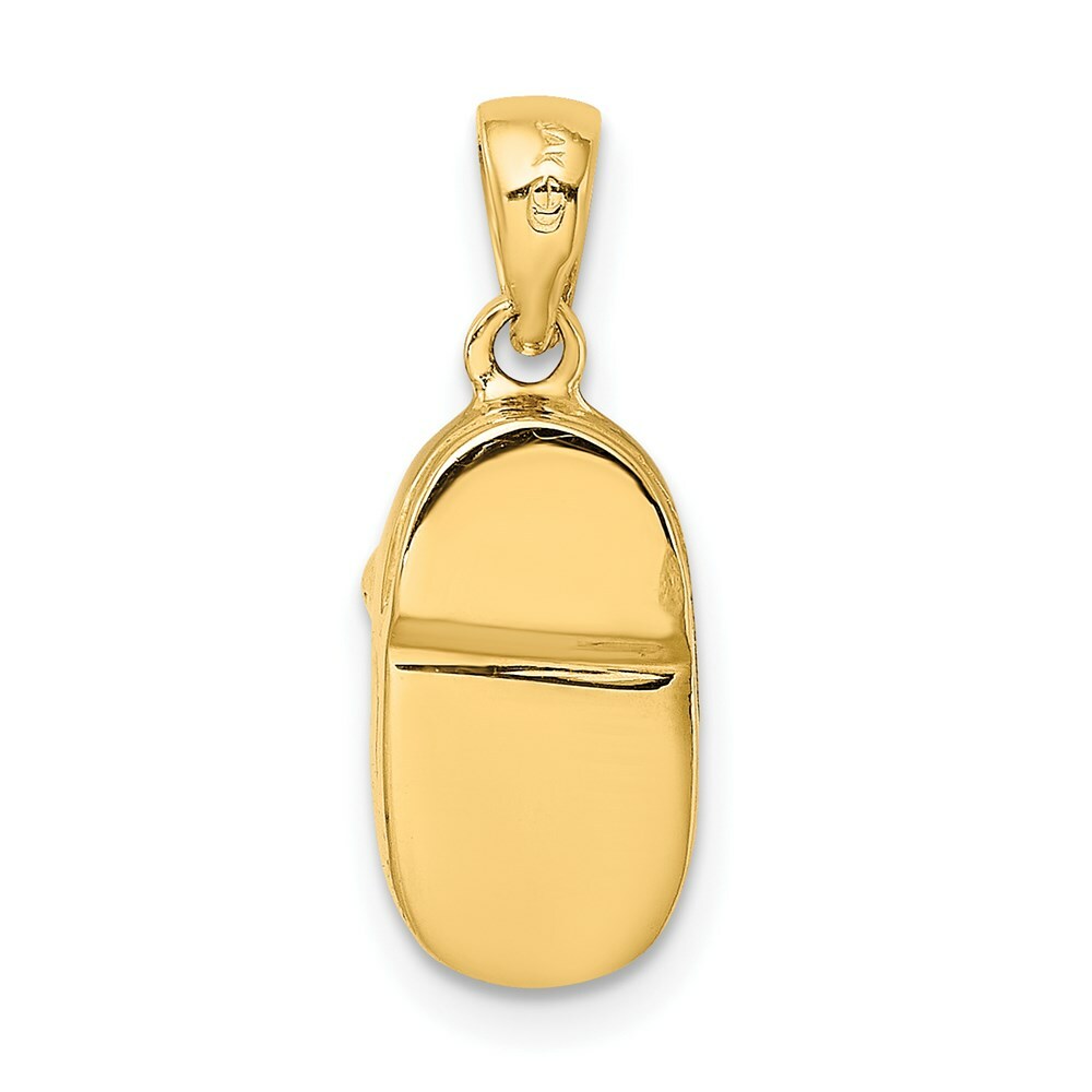 14K Two-Tone Gold Baby Shoe Charm Pendant