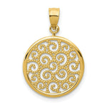Load image into Gallery viewer, 14K Yellow Gold Filigree Round Pendant
