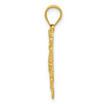 Load image into Gallery viewer, 14K Yellow Gold &amp; Rhodium Diamond-cut Swirl Round Pendant
