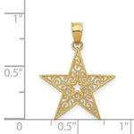 Load image into Gallery viewer, 14K Yellow Gold Filigree Star Pendant
