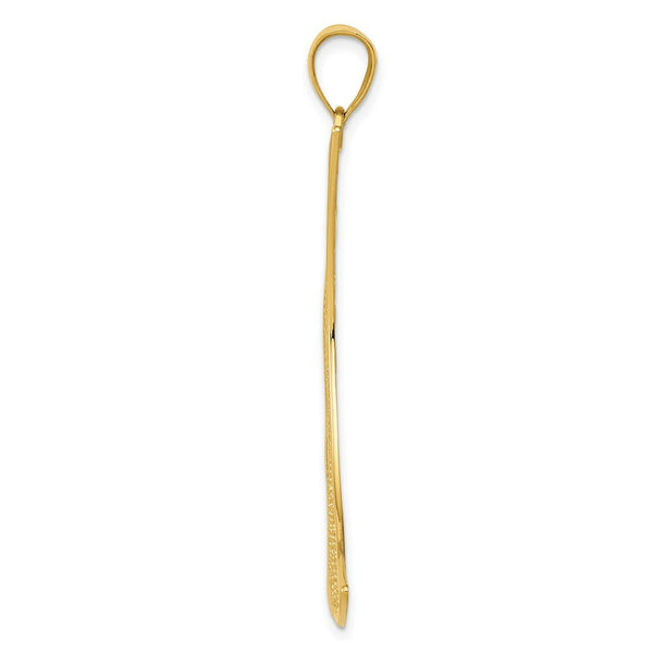 14K Yellow Gold Filigree Moon Pendant