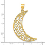 Load image into Gallery viewer, 14K Yellow Gold Filigree Moon Pendant
