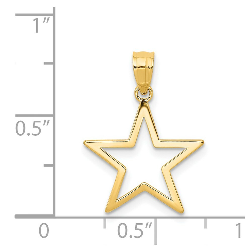 14K Yellow Gold Star Charm