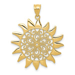 Load image into Gallery viewer, 14K Yellow Gold Filigree Sun Pendant
