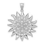 Load image into Gallery viewer, 14K White Gold Filigree Sun Pendant
