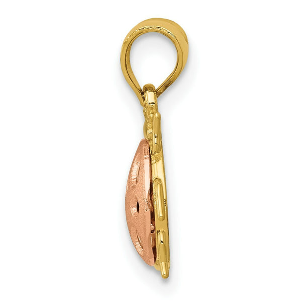 14K Yellow Gold Two Tone Ladybug Pendant