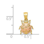 Load image into Gallery viewer, 14K Yellow Gold Two Tone Ladybug Pendant
