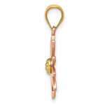 Load image into Gallery viewer, 14K Two-tone Gold Rose &amp; Yellow Gold Daisy Pendant
