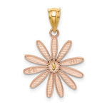Load image into Gallery viewer, 14K Two-tone Gold Rose &amp; Yellow Gold Daisy Pendant
