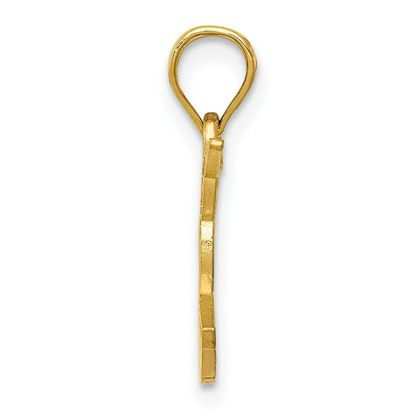 14K Yellow Gold Hummingbird Pendant