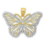 Load image into Gallery viewer, 14K Yellow Gold and Rhodium Butterfly Pendant
