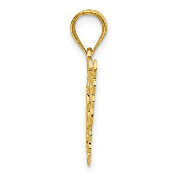 14K Yellow Gold Butterfly Pendant
