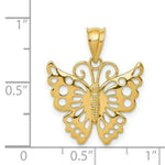 Load image into Gallery viewer, 14K Yellow Gold Butterfly Pendant
