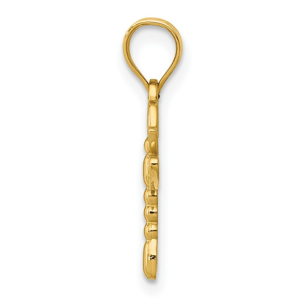 14K Yellow Gold Dragonfly Pendant