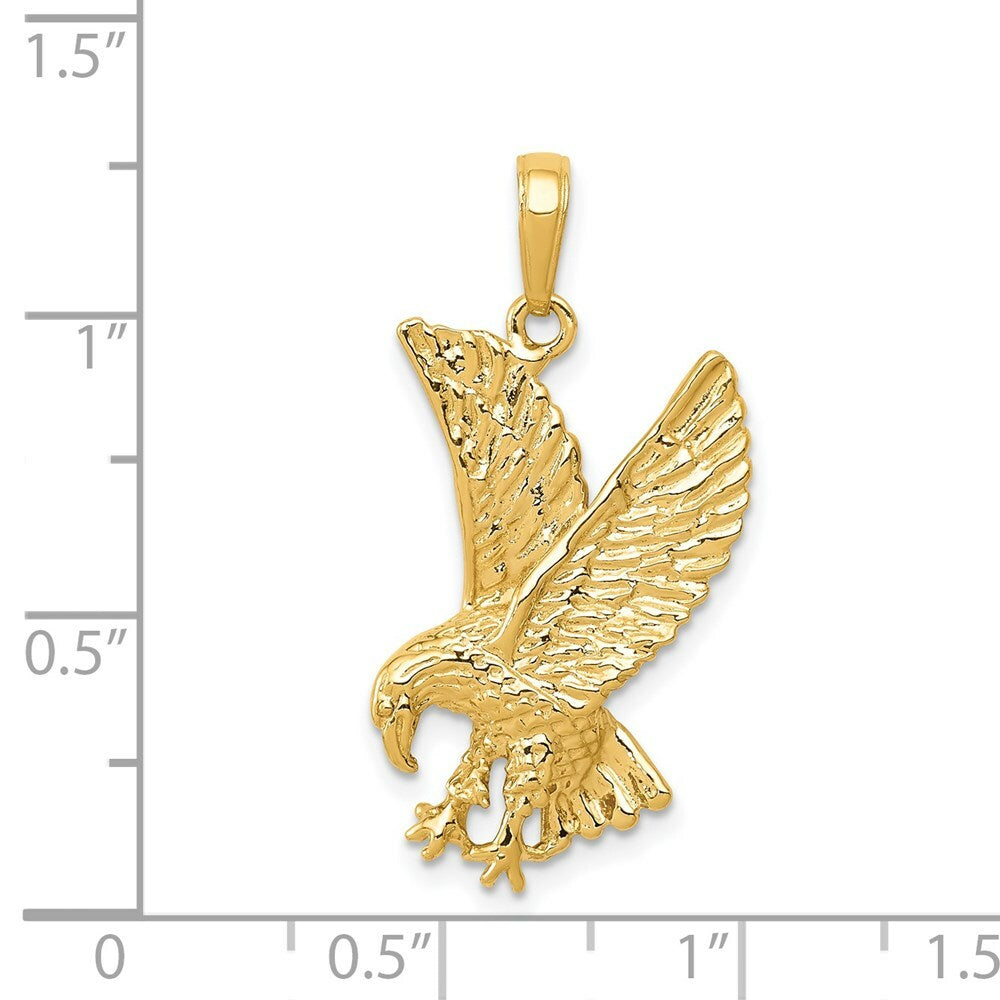 14K Yellow Gold Eagle Charm