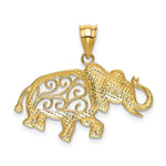 Load image into Gallery viewer, 14K Yellow Gold Filigree Elephant Pendant
