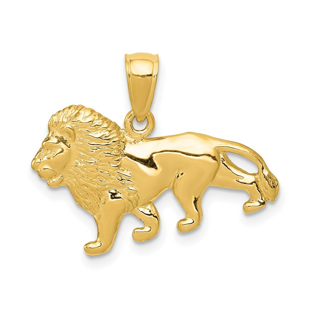14K Yellow Gold Lion Charm