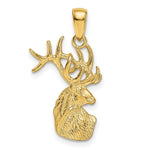 Load image into Gallery viewer, 14K Yellow Gold Polished Deer Head Charm
