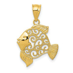 Load image into Gallery viewer, 14K Yellow Gold Filigree Fish Pendant
