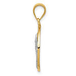 Load image into Gallery viewer, 14K Yellow Gold Two tone Sun &amp; Palm Tree Pendant
