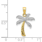 Load image into Gallery viewer, 14K Yellow Gold &amp; Rhodium Palm Tree Pendant
