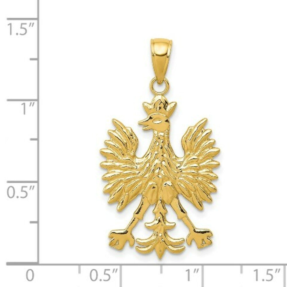 14K Yellow Gold Eagle Charm