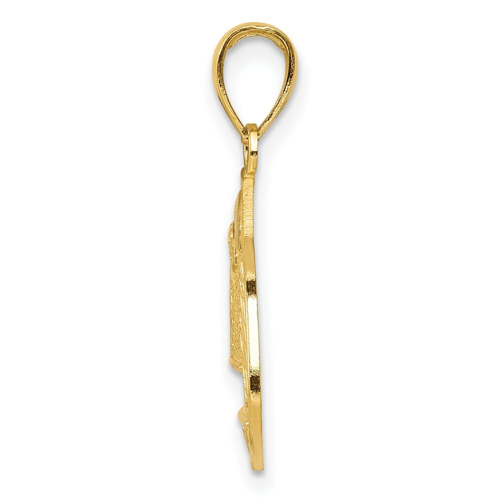 14K Yellow Gold Police Badge Pendant