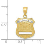 Load image into Gallery viewer, 14K Yellow Gold Police Badge Pendant
