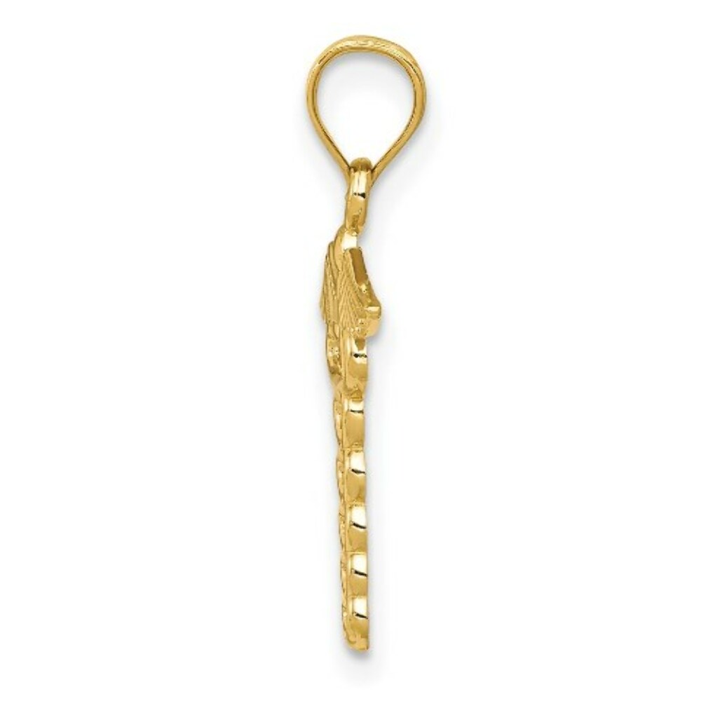 14K Yellow Gold Caduceus Medical Pendant