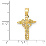 Load image into Gallery viewer, 14K Yellow Gold Caduceus Medical Pendant

