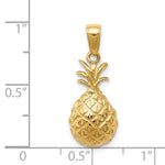 Load image into Gallery viewer, 14K Yellow Gold Diamond-cut Pineapple Pendant
