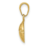 Load image into Gallery viewer, 14K Yellow Gold Solid Satin &amp; Diamond -Cut Volleyball Charm
