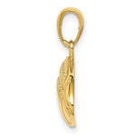 Load image into Gallery viewer, 14K Yellow Gold Diamond-Cut Medium Football Charm
