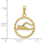 Load image into Gallery viewer, 14K Yellow Gold Swimming Charm
