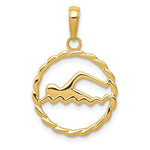 Load image into Gallery viewer, 14K Yellow Gold Swimming Charm

