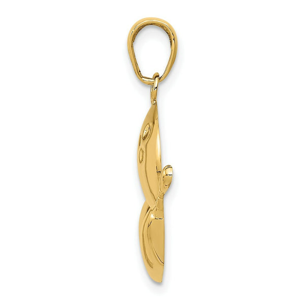 14K Yellow Gold Diamond-Cut Bowling Theme Charm